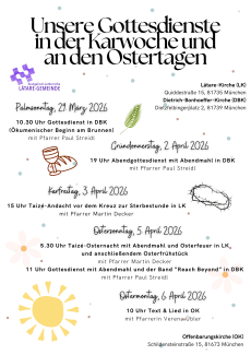 Karwoche und Ostern