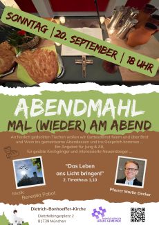 Abendmahl an Tischen
