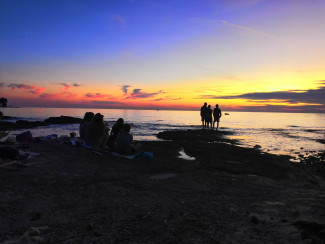 Sonnenuntergang über dem Meer in Kroatien